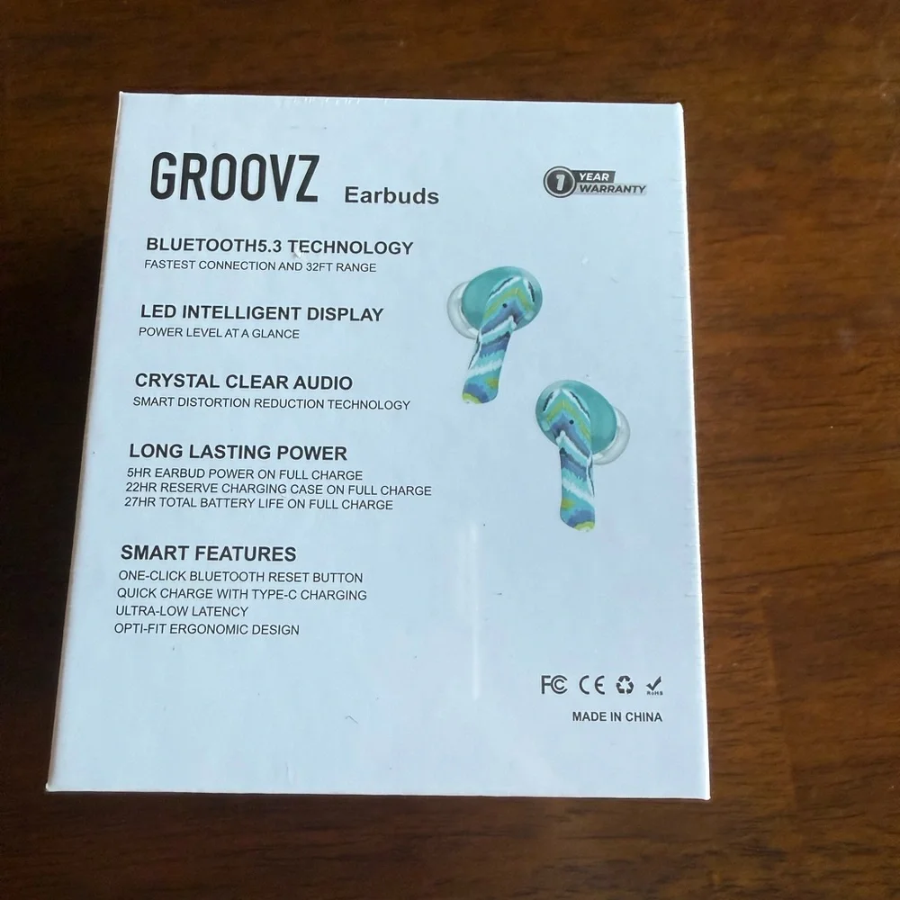 Wireless Earbuds with Charging Case - White